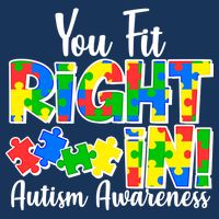 You Fit Right In Autism Awareness Cooling Performance Crew T-Shirt