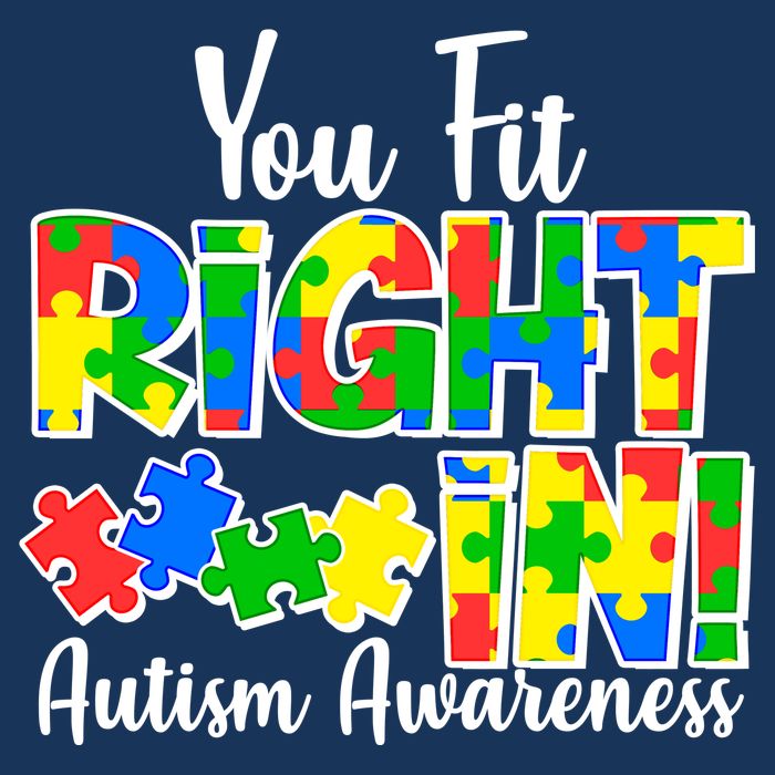 You Fit Right In Autism Awareness Cooling Performance Crew T-Shirt