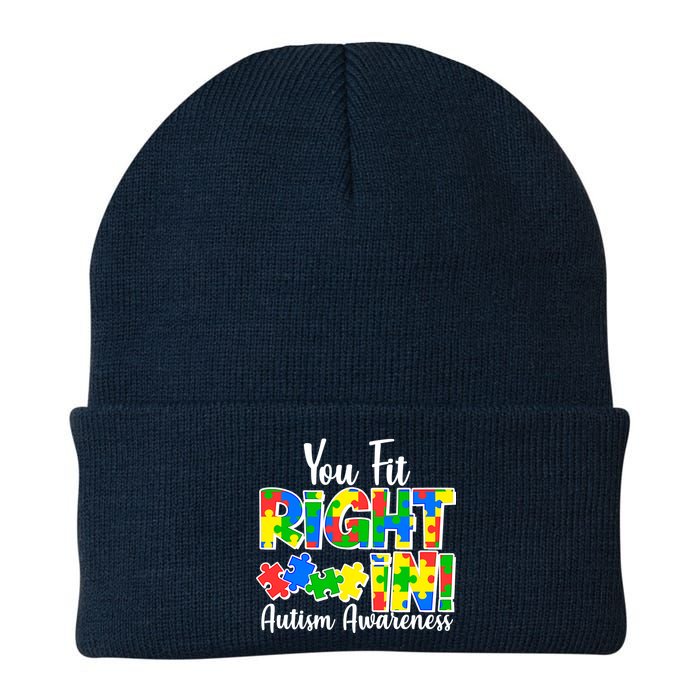 You Fit Right In Autism Awareness Knit Cap Winter Beanie