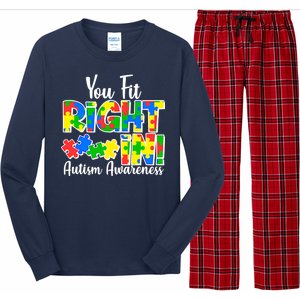 You Fit Right In Autism Awareness Long Sleeve Pajama Set