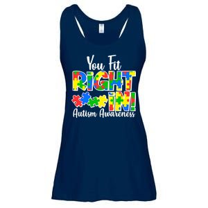 You Fit Right In Autism Awareness Ladies Essential Flowy Tank