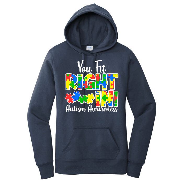 You Fit Right In Autism Awareness Women's Pullover Hoodie