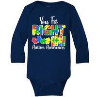 You Fit Right In Autism Awareness Baby Long Sleeve Bodysuit