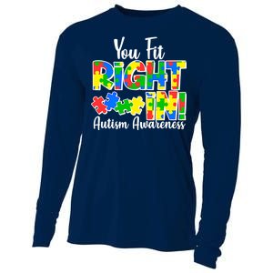 You Fit Right In Autism Awareness Cooling Performance Long Sleeve Crew