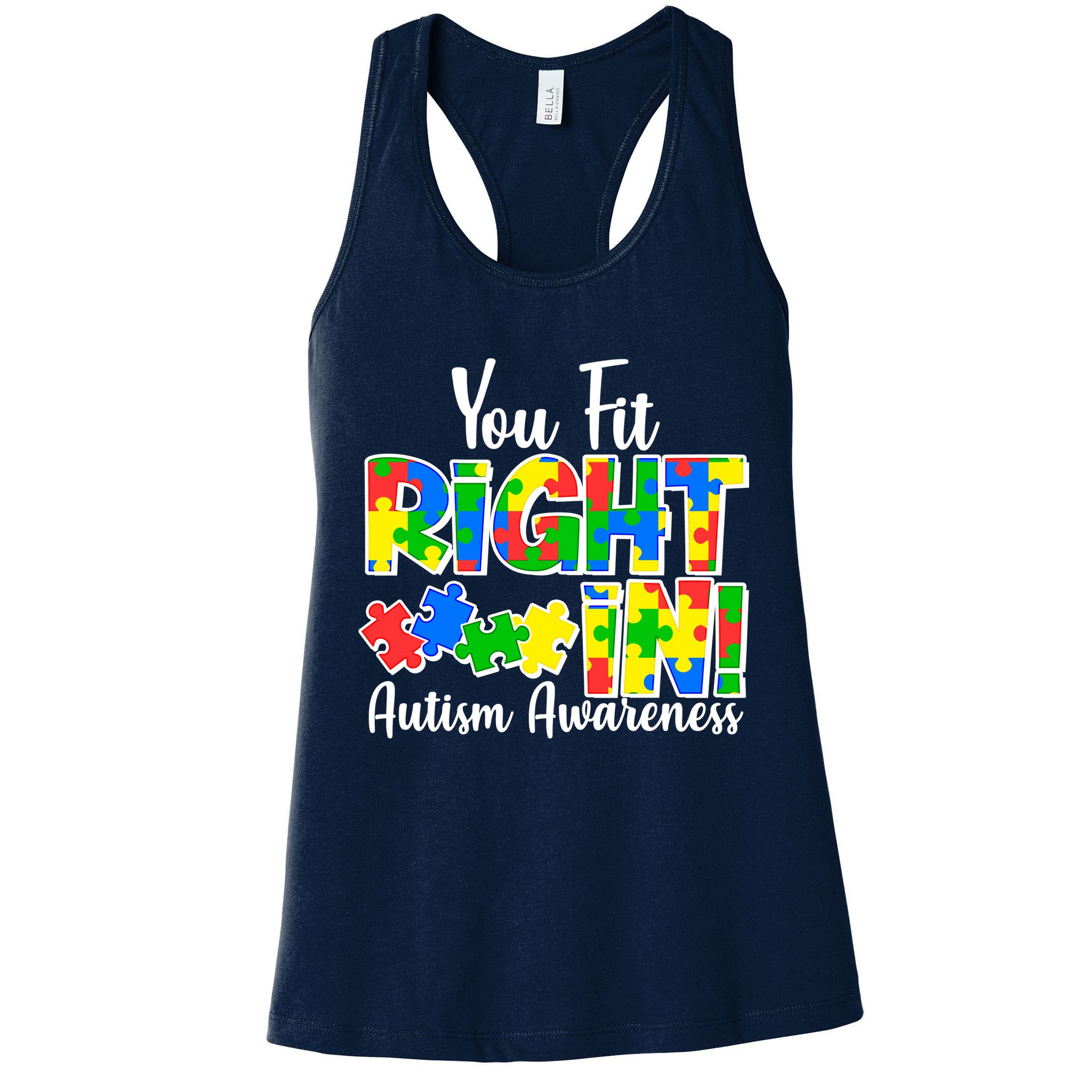 You Fit Right In Autism Awareness Womens Tank Top
