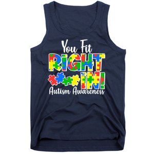 You Fit Right In Autism Awareness Tank Top