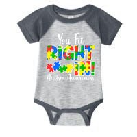 You Fit Right In Autism Awareness Infant Baby Jersey Bodysuit