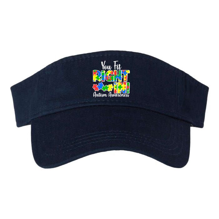 You Fit Right In Autism Awareness Valucap Bio-Washed Visor