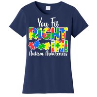 You Fit Right In Autism Awareness Women's T-Shirt