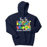 You Fit Right In Autism Awareness Kids Hoodie