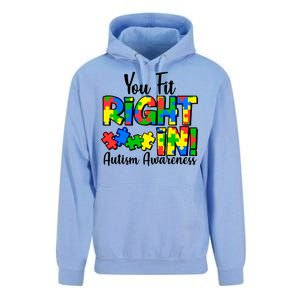 You Fit Right In Autism Awareness Unisex Surf Hoodie