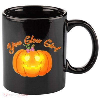 You Glow Girl Cute Pumpkin 11oz C Handle Ceramic Mug