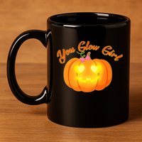 You Glow Girl Cute Pumpkin 11oz C Handle Ceramic Mug