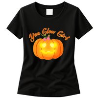 You Glow Girl Cute Pumpkin Womens T-Shirt