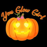 You Glow Girl Cute Pumpkin Womens T-Shirt
