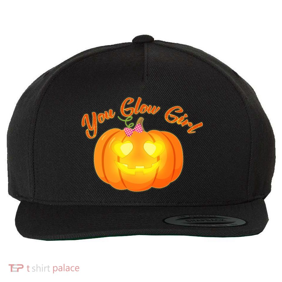 You Glow Girl Cute Pumpkin Wool Snapback Cap