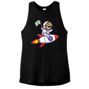 You GME Stonk To The Moon WSB Stock Market Ladies PosiCharge Tri-Blend Wicking Tank