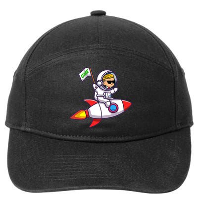 You GME Stonk To The Moon WSB Stock Market 7-Panel Snapback Hat