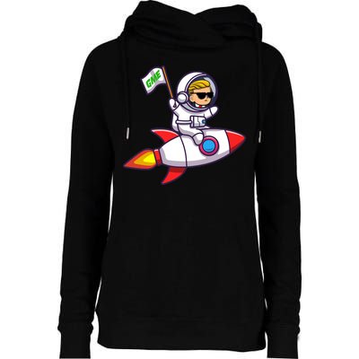 You GME Stonk To The Moon WSB Stock Market Womens Funnel Neck Pullover Hood