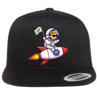 You GME Stonk To The Moon WSB Stock Market Flat Bill Trucker Hat
