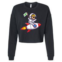 You GME Stonk To The Moon WSB Stock Market Cropped Pullover Crew