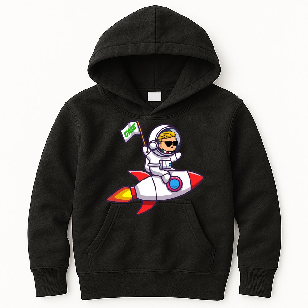 You GME Stonk To The Moon WSB Stock Market Kids Hoodie
