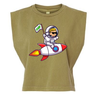 You GME Stonk To The Moon WSB Stock Market Garment-Dyed Women's Muscle Tee