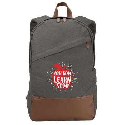 You Gon Learn Today Cotton Canvas Backpack