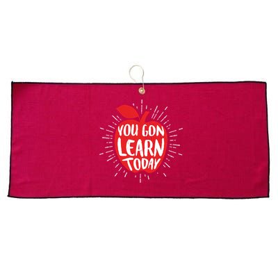 You Gon Learn Today Large Microfiber Waffle Golf Towel