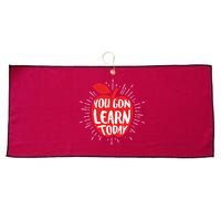 You Gon Learn Today Large Microfiber Waffle Golf Towel