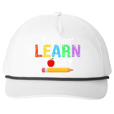 You Gon' Learn Today Back To School Snapback Five-Panel Rope Hat