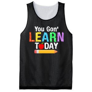 You Gon' Learn Today Back To School Mesh Reversible Basketball Jersey Tank