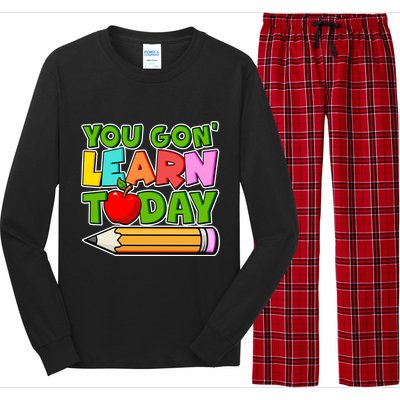 You Gon' Learn Today School Teacher Long Sleeve Pajama Set