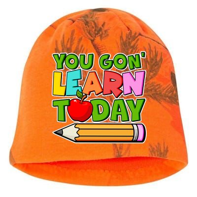 You Gon' Learn Today School Teacher Kati - Camo Knit Beanie