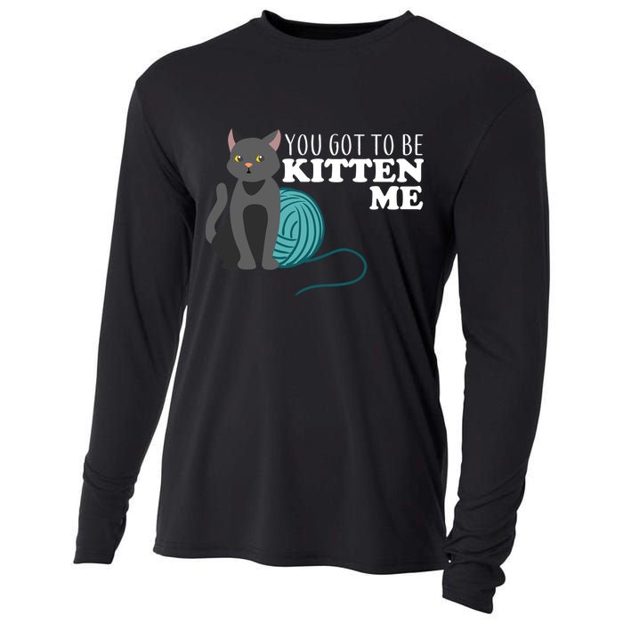 You Got To Be Kitten Me Cooling Performance Long Sleeve Crew