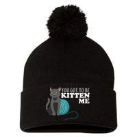 You Got To Be Kitten Me Pom Pom 12in Knit Beanie