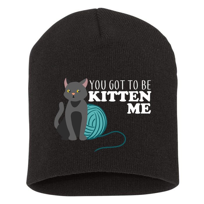 You Got To Be Kitten Me Short Acrylic Beanie