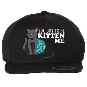 You Got To Be Kitten Me Wool Snapback Cap