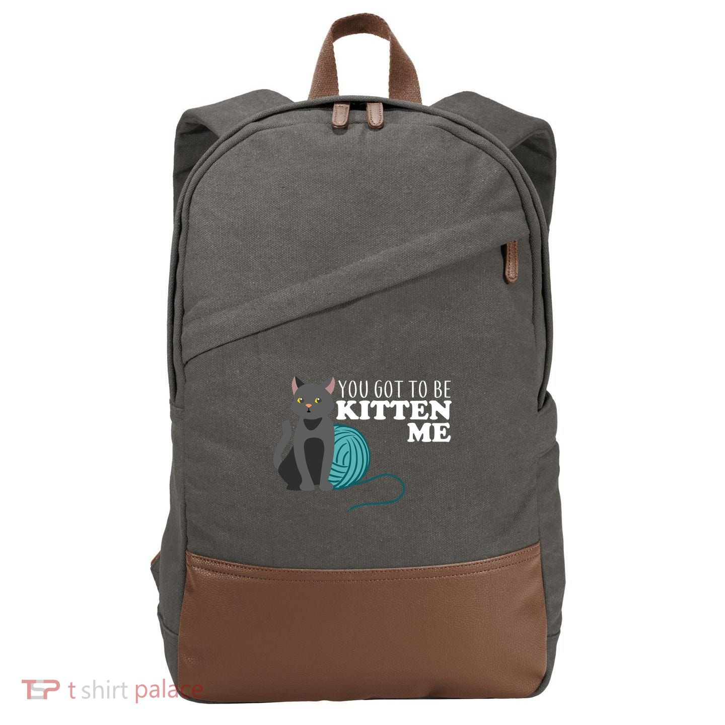 You Got To Be Kitten Me Cotton Canvas Backpack
