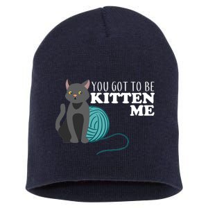 You Got To Be Kitten Me Short Acrylic Beanie