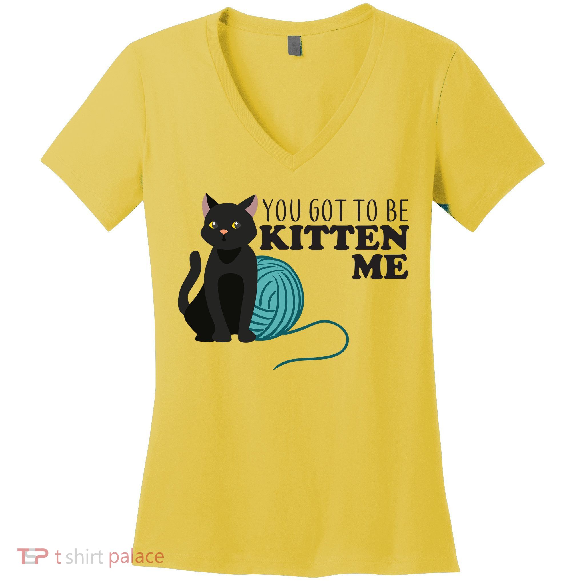 You Got To Be Kitten Me Women's V-Neck T-Shirt