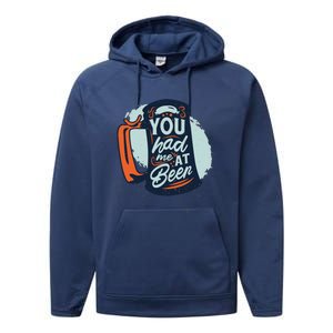 You Had Me At Beer Performance Fleece Hoodie