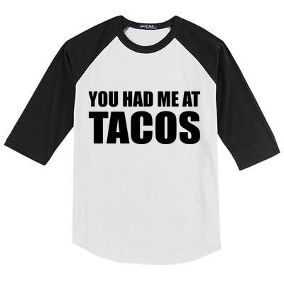 You Had Me At Tacos Kids Colorblock Raglan Jersey