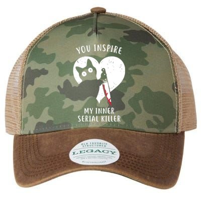 You Inspire My Inner Serial Killer Funny Cat Legacy Tie Dye Trucker Hat