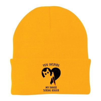 You Inspire My Inner Serial Killer Funny Cat Knit Cap Winter Beanie