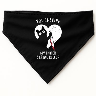 You Inspire My Inner Serial Killer Funny Cat USA-Made Doggie Bandana