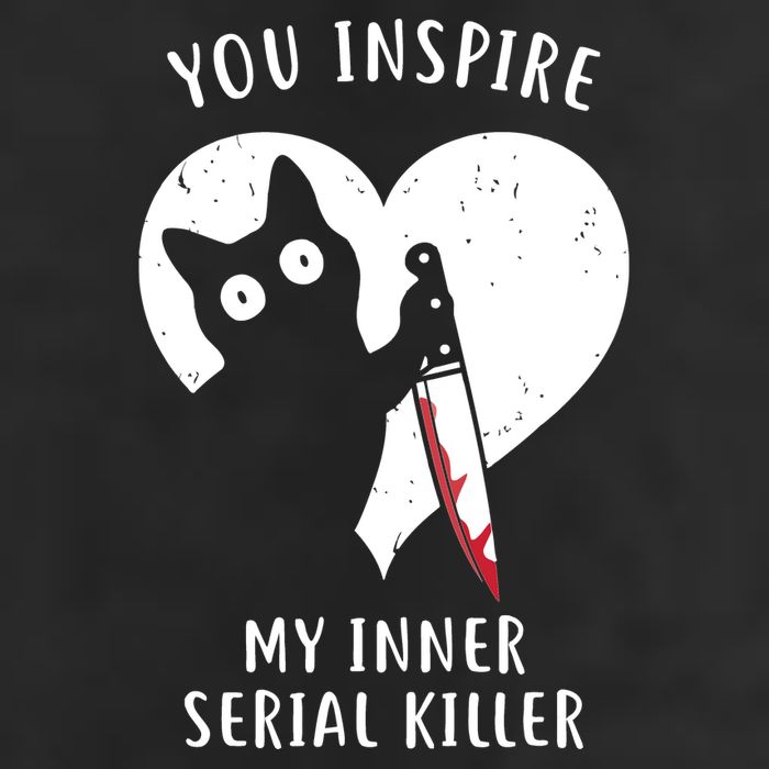 You Inspire My Inner Serial Killer Funny Cat Golf Towel