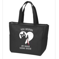 You Inspire My Inner Serial Killer Funny Cat Zip Tote Bag