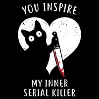 You Inspire My Inner Serial Killer Funny Cat Full Zip Hoodie