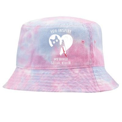 You Inspire My Inner Serial Killer Funny Cat Tie-Dyed Bucket Hat